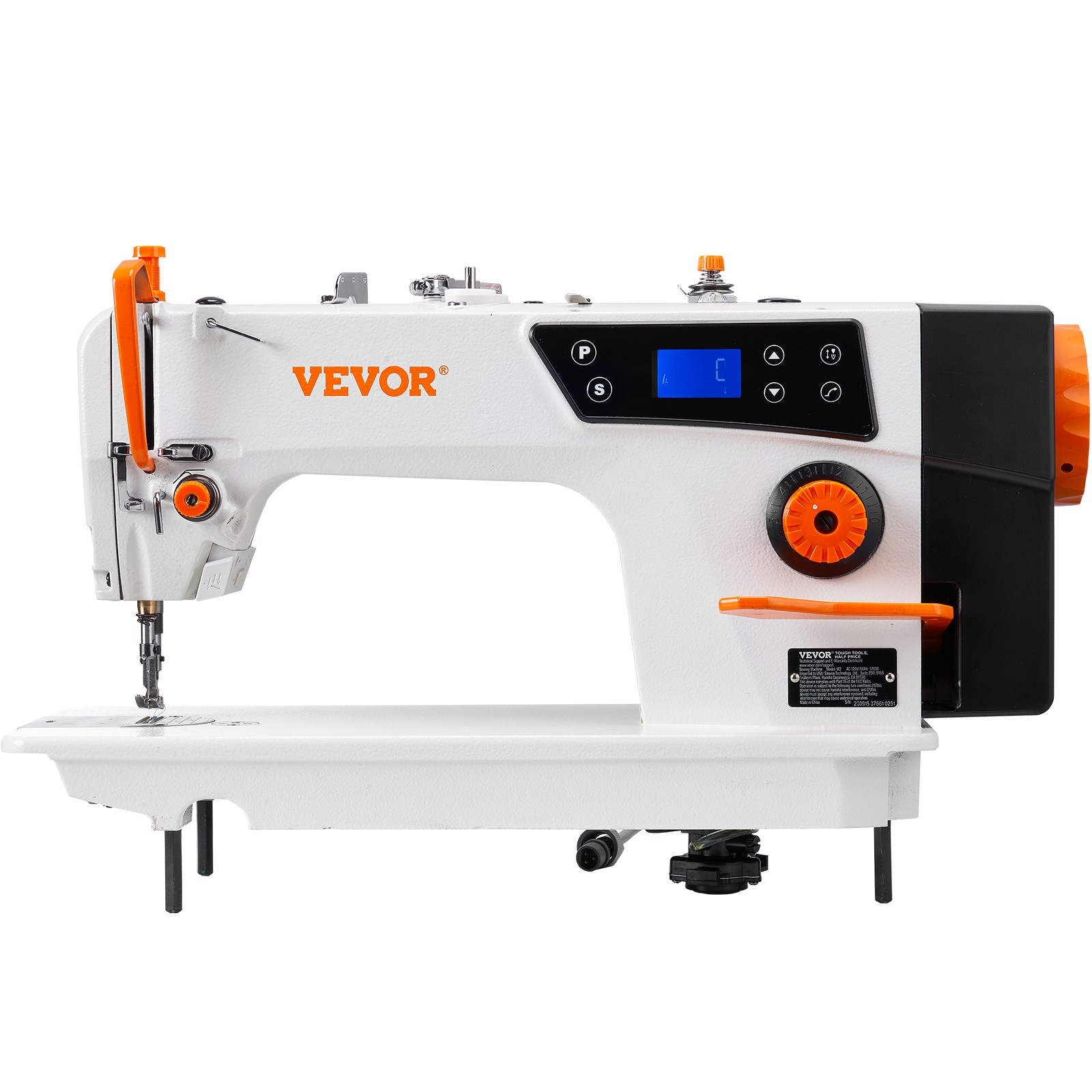 VEVOR Industrial Lockstitch Sewing Machine Lockstitch 550W Servo Motor and Table